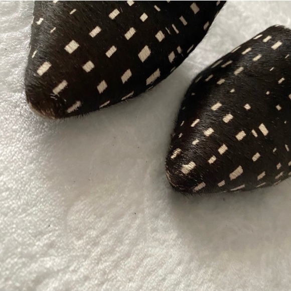 Joe’s Jean Speckled Calf Hair Pointed Toe Heels - Picture 5 of 11